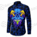 Psychedelic Blue Glowing Mushrooms SED-0882 Shirt Allover