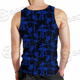 Psychedelic Blue Glowing Mushrooms SED-0882 Men Tank-tops
