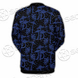 Psychedelic Blue Glowing Mushrooms SED-0882 Button Jacket