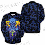 Psychedelic Blue Glowing Mushrooms SED-0882 Button Jacket