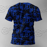 Psychedelic Blue Glowing Mushrooms SED-0882 Unisex T-shirt