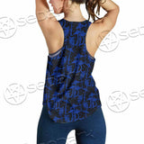 Psychedelic Blue Glowing Mushrooms SED-0882 Women Tank Top