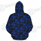 Psychedelic Blue Glowing Mushrooms SED-0882 Hoodie & Zip Hoodie