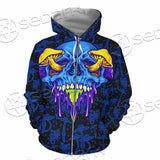Psychedelic Blue Glowing Mushrooms SED-0882 Hoodie & Zip Hoodie