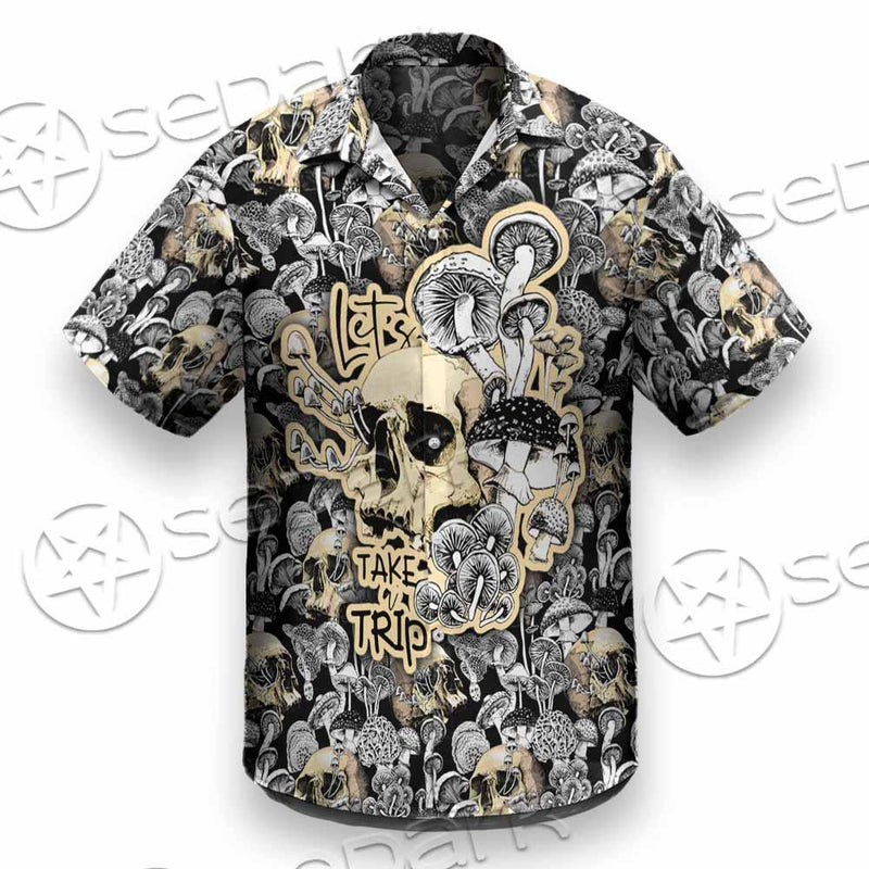 Magic Psychedelic Mushrooms And Skulls SED-0883 Shirt Allover