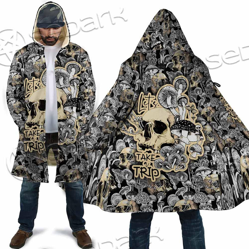 Magic Psychedelic Mushrooms And Skulls SED-0883 Cloak
