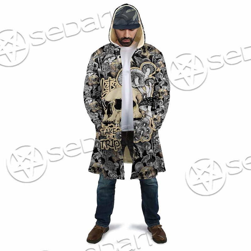 Magic Psychedelic Mushrooms And Skulls SED-0883 Cloak