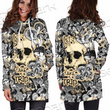 Magic Psychedelic Mushrooms And Skulls SED-0883 Hoodie Dress
