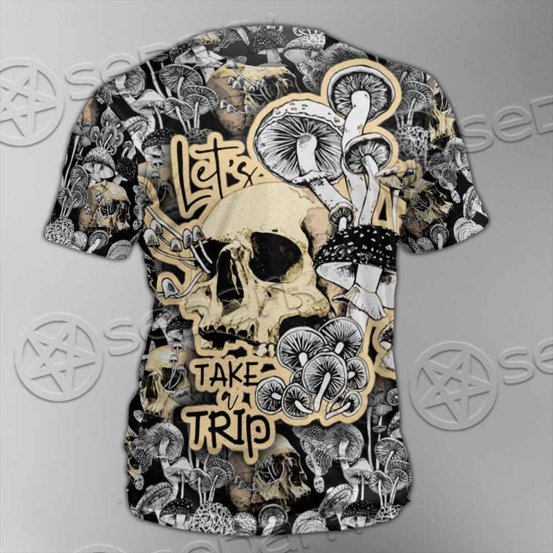 Magic Psychedelic Mushrooms And Skulls SED-0883 Unisex T-shirt