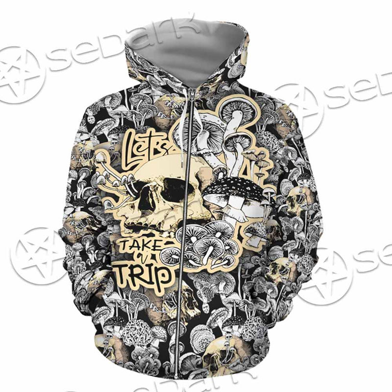 Magic Psychedelic Mushrooms And Skulls SED-0883 Hoodie & Zip Hoodie