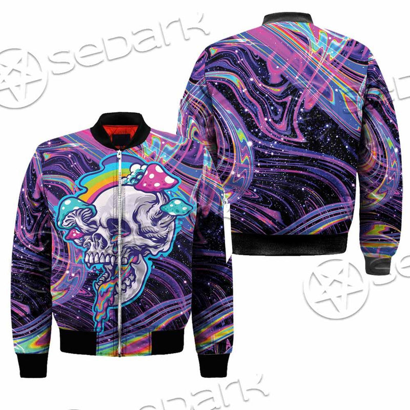 Magic Mushroom And Trippy Vomit Skull SED-0884 Jacket