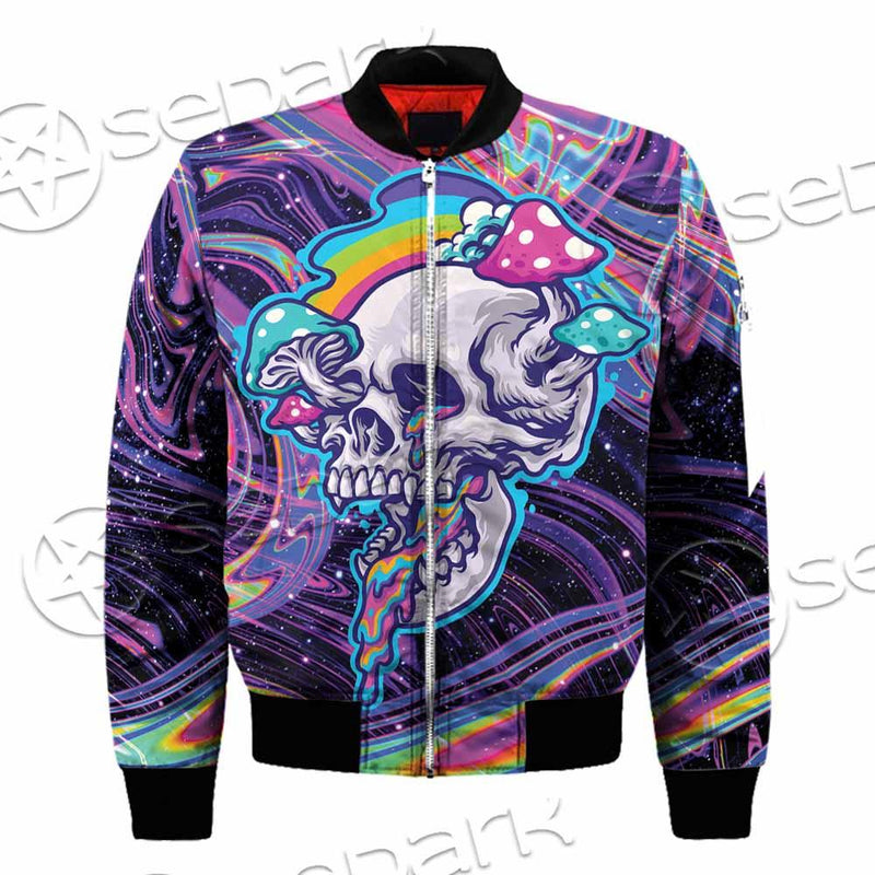 Magic Mushroom And Trippy Vomit Skull SED-0884 Jacket