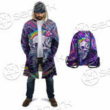 Magic Mushroom And Trippy Vomit Skull SED-0884 Cloak