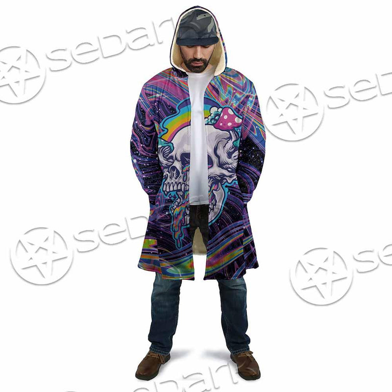 Magic Mushroom And Trippy Vomit Skull SED-0884 Cloak