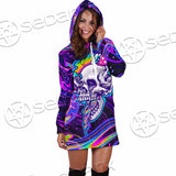 Magic Mushroom And Trippy Vomit Skull SED-0884 Hoodie Dress