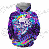 Magic Mushroom And Trippy Vomit Skull SED-0884 Hoodie & Zip Hoodie