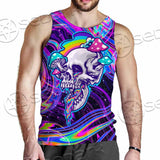 Magic Mushroom And Trippy Vomit Skull SED-0884 Men Tank-tops