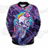 Magic Mushroom And Trippy Vomit Skull SED-0884 Button Jacket