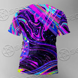 Magic Mushroom And Trippy Vomit Skull SED-0884 Unisex T-shirt