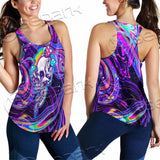 Magic Mushroom And Trippy Vomit Skull SED-0884 Women Tank Top