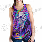 Magic Mushroom And Trippy Vomit Skull SED-0884 Women Tank Top