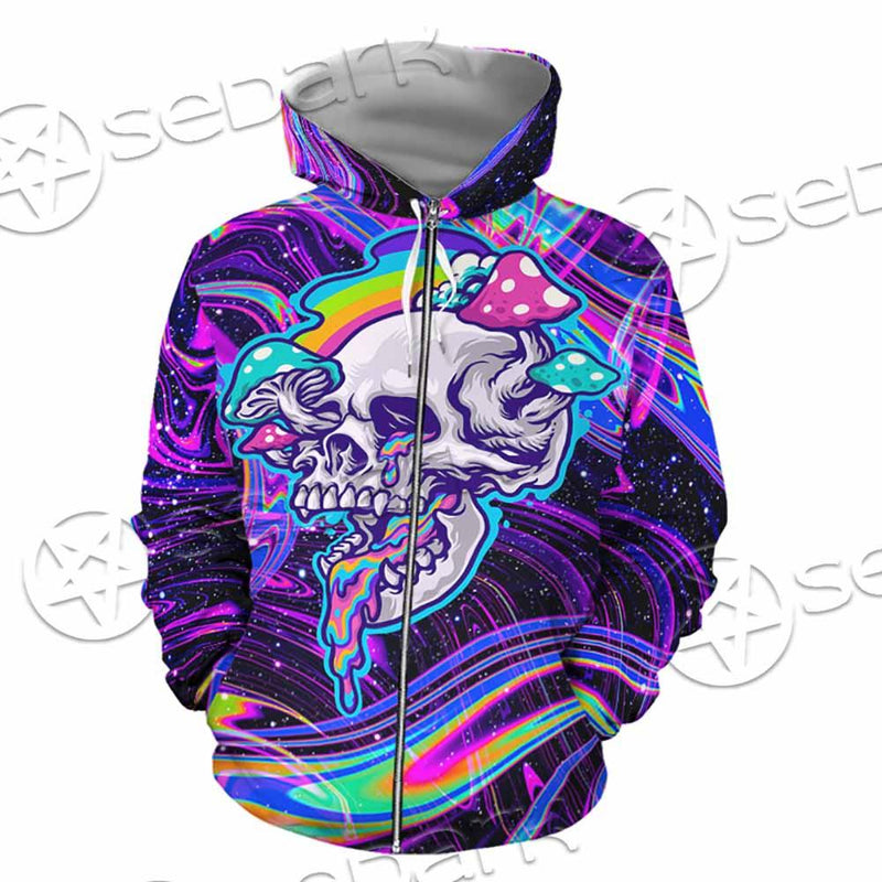 Magic Mushroom And Trippy Vomit Skull SED-0884 Hoodie & Zip Hoodie