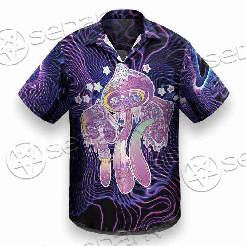 Magic Mushrooms Over Sacred Geometry SED-0885 Shirt Allover