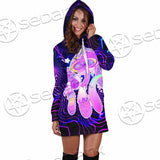 Magic Mushrooms Over Sacred Geometry SED-0885 Hoodie Dress