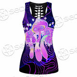 Magic Mushrooms Over Sacred Geometry SED-0885 Women Tank Top