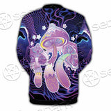 Magic Mushrooms Over Sacred Geometry SED-0885 Button Jacket
