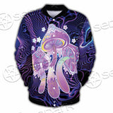 Magic Mushrooms Over Sacred Geometry SED-0885 Button Jacket