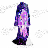 Magic Mushrooms Over Sacred Geometry SED-0885 Sleeved Blanket