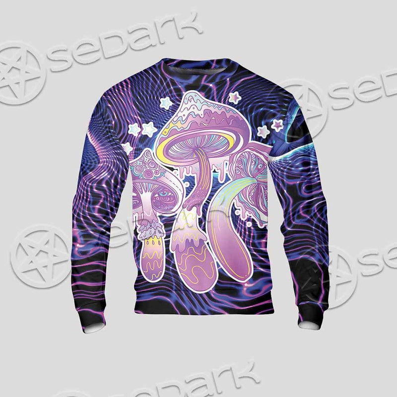 Magic Mushrooms Over Sacred Geometry SED-0885 Unisex Sweatshirt