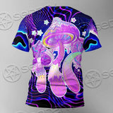 Magic Mushrooms Over Sacred Geometry SED-0885 Unisex T-shirt
