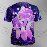 Magic Mushrooms Over Sacred Geometry SED-0885 Unisex T-shirt