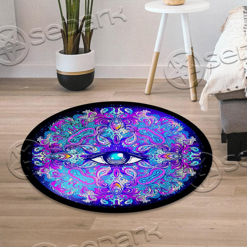 Psychedelic All Seeing Eye SED-0886 Round Carpet