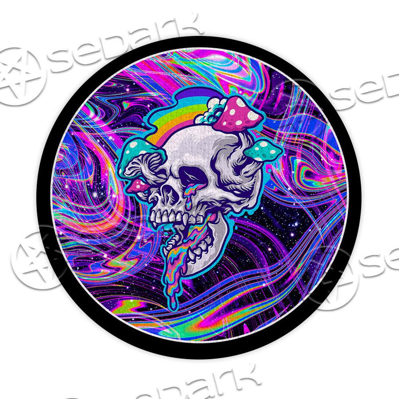 Psychedelic Mushroom Skull SED-0887 Round Carpet