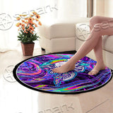 Psychedelic Mushroom Skull SED-0887 Round Carpet