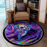 Psychedelic Mushroom Skull SED-0887 Round Carpet