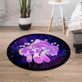 Magic Mushrooms Psychedelic Hallucination Vibrant SED-0888 Round Carpet