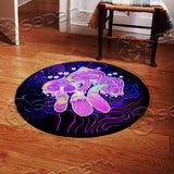 Magic Mushrooms Psychedelic Hallucination Vibrant SED-0888 Round Carpet