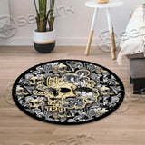 Magic Psychedelic Mushrooms And Skulls SED-0890 Round Carpet