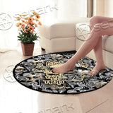 Magic Psychedelic Mushrooms And Skulls SED-0890 Round Carpet