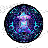 Magic Mushrooms Seamless Pattern SED-0893 Round Carpet