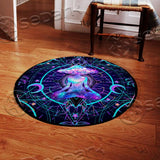 Magic Mushrooms Seamless Pattern SED-0893 Round Carpet