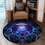 Magic Mushrooms Seamless Pattern SED-0893 Round Carpet