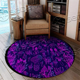 Psychedelic Mushrooms SED-0894 Round Carpet