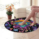 Alien Magic Mushrooms Psychedelic SED-0895 Round Carpet