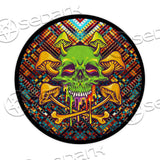 Sugar Skull Magic Mushrooms Psychedelic 2 SED-0897 Round Carpet