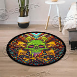 Sugar Skull Magic Mushrooms Psychedelic 2 SED-0897 Round Carpet